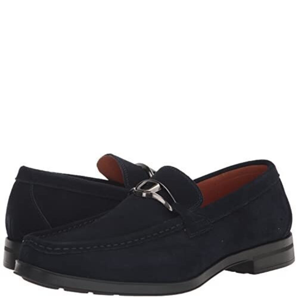 Stacy Adams Palladian Moc Toe Slip-On Loafer Navy 11 M - Picture 7 of 8